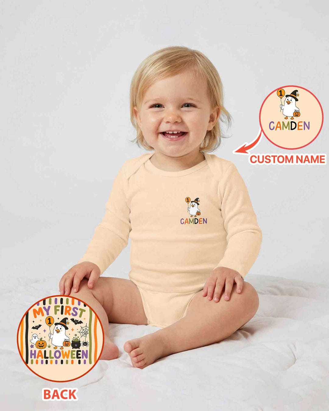 Personalized My First Halloween Bamboo Bodysuit