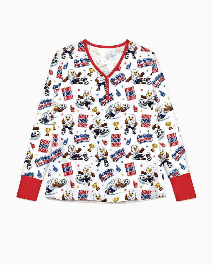 Soccer One Nation One Team Bamboo Women Pajama Set