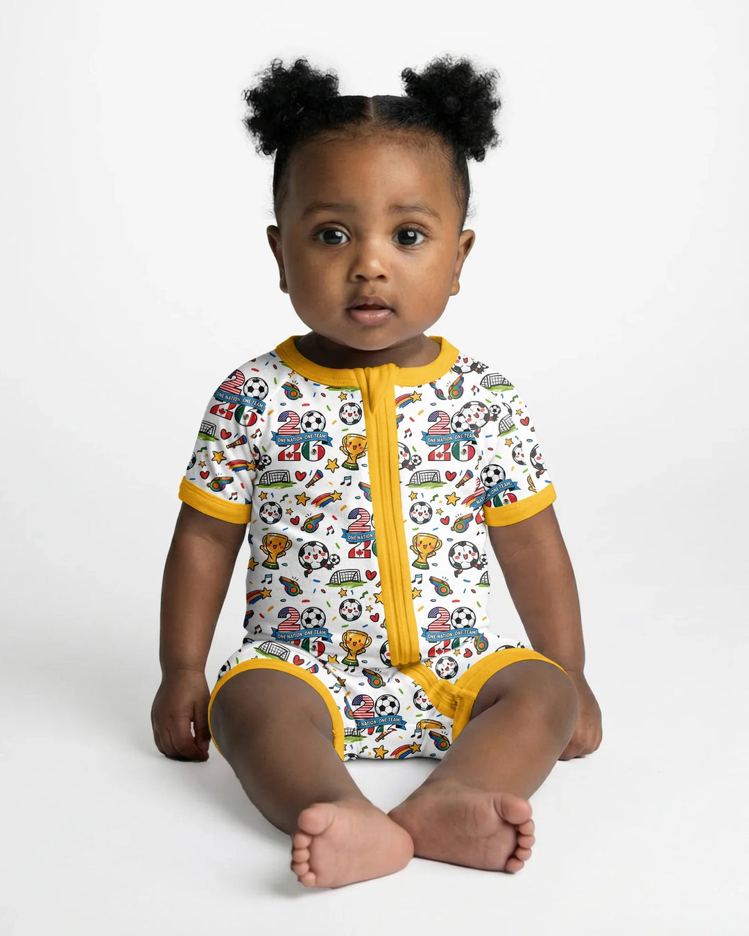 Soccer Fever 2026 Family Matching Bamboo Shorty Zippy