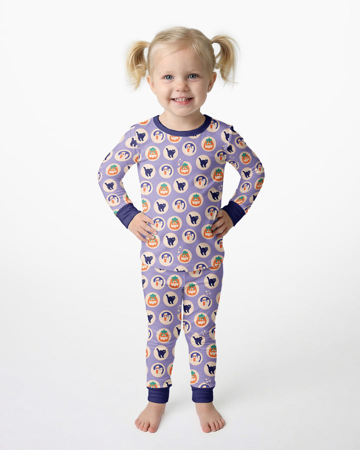 Zweiteiliges Langarm-Pyjama-Set mit Sommerfrüchten