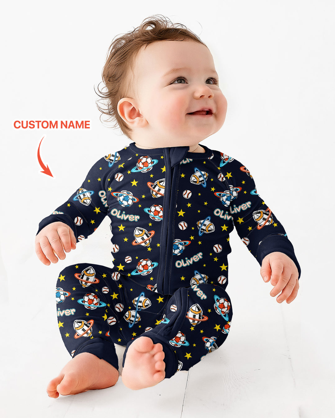 Custom Name Space Sport Bamboo Convertible Zippy