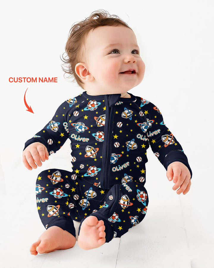 Custom Name Space Sport Bamboo Convertible Zippy