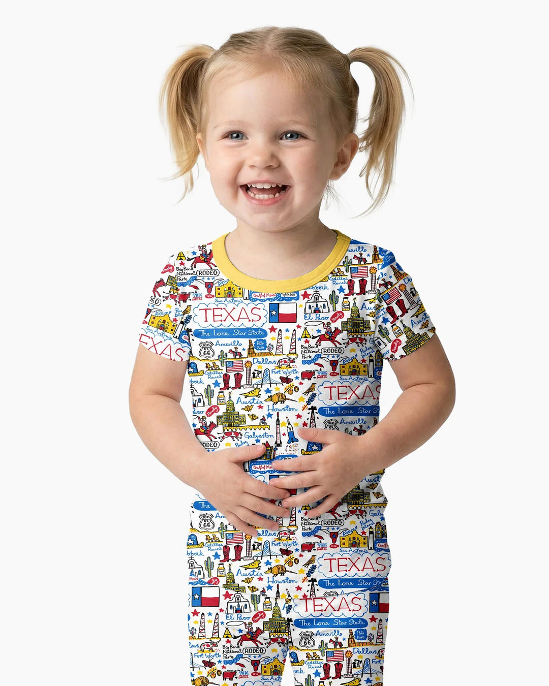 Lone Star State Bamboo Two Piece Short Sleeve Pajama Set