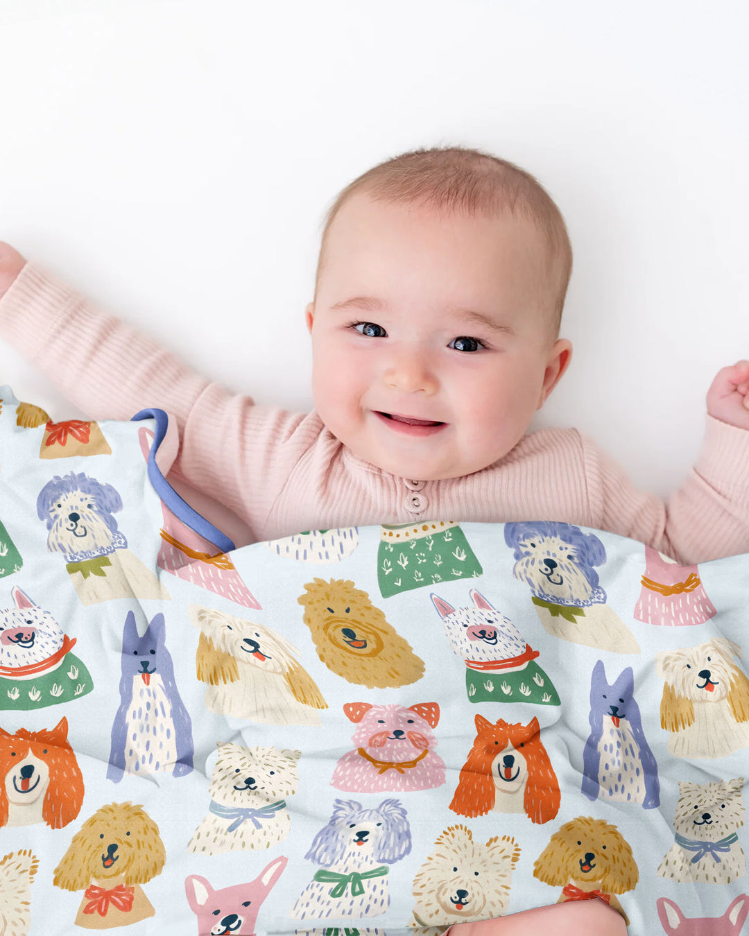 Puppy Portrait Bamboo Blanket