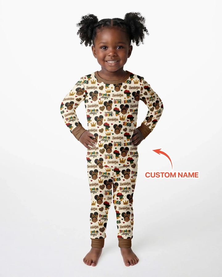 Conjunto de pijama de dos piezas de bambú con mangas largas, plantilla PERSONALIZADA
