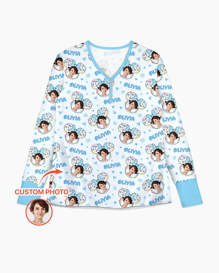 Custom Photo Little Princess Bamboo Women Pajama Set