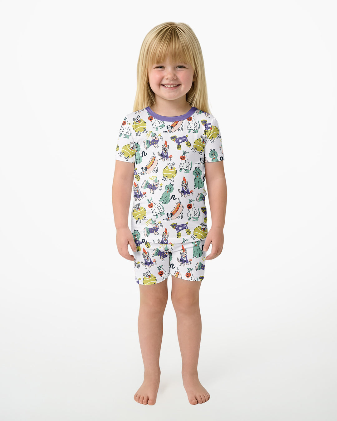Bark-O-Ween Bamboo Two Piece Short Sleeve Shorts Pajama Set