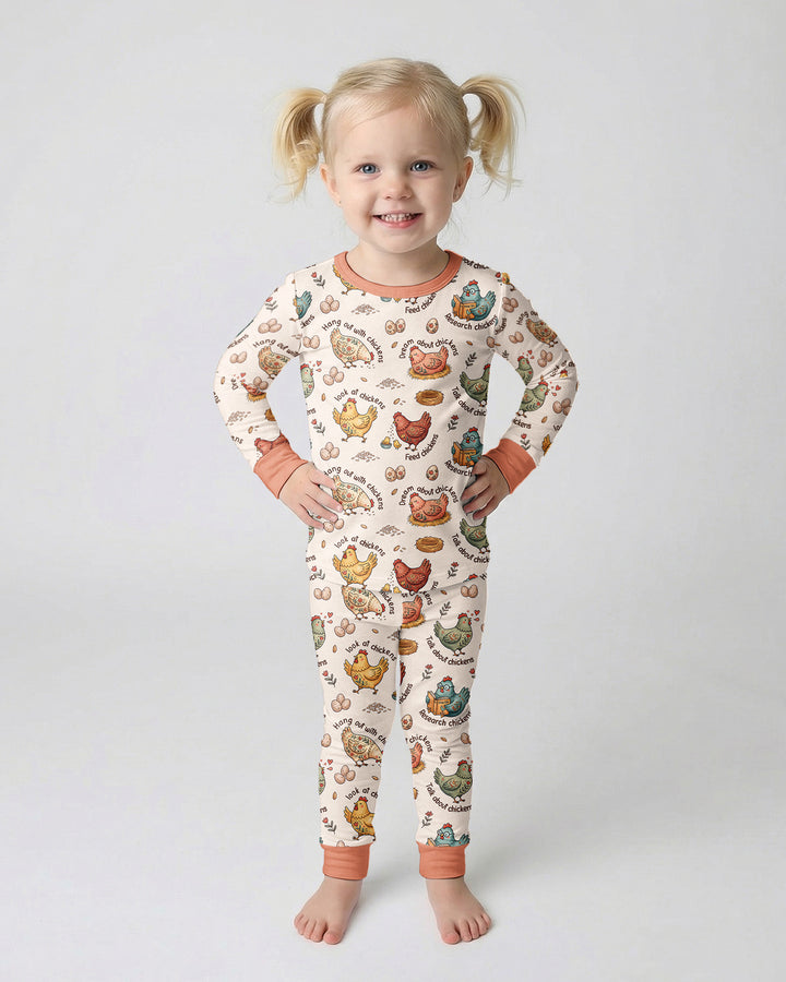 Conjunto de pijama de dos piezas de bambú con mangas largas, plantilla PERSONALIZADA