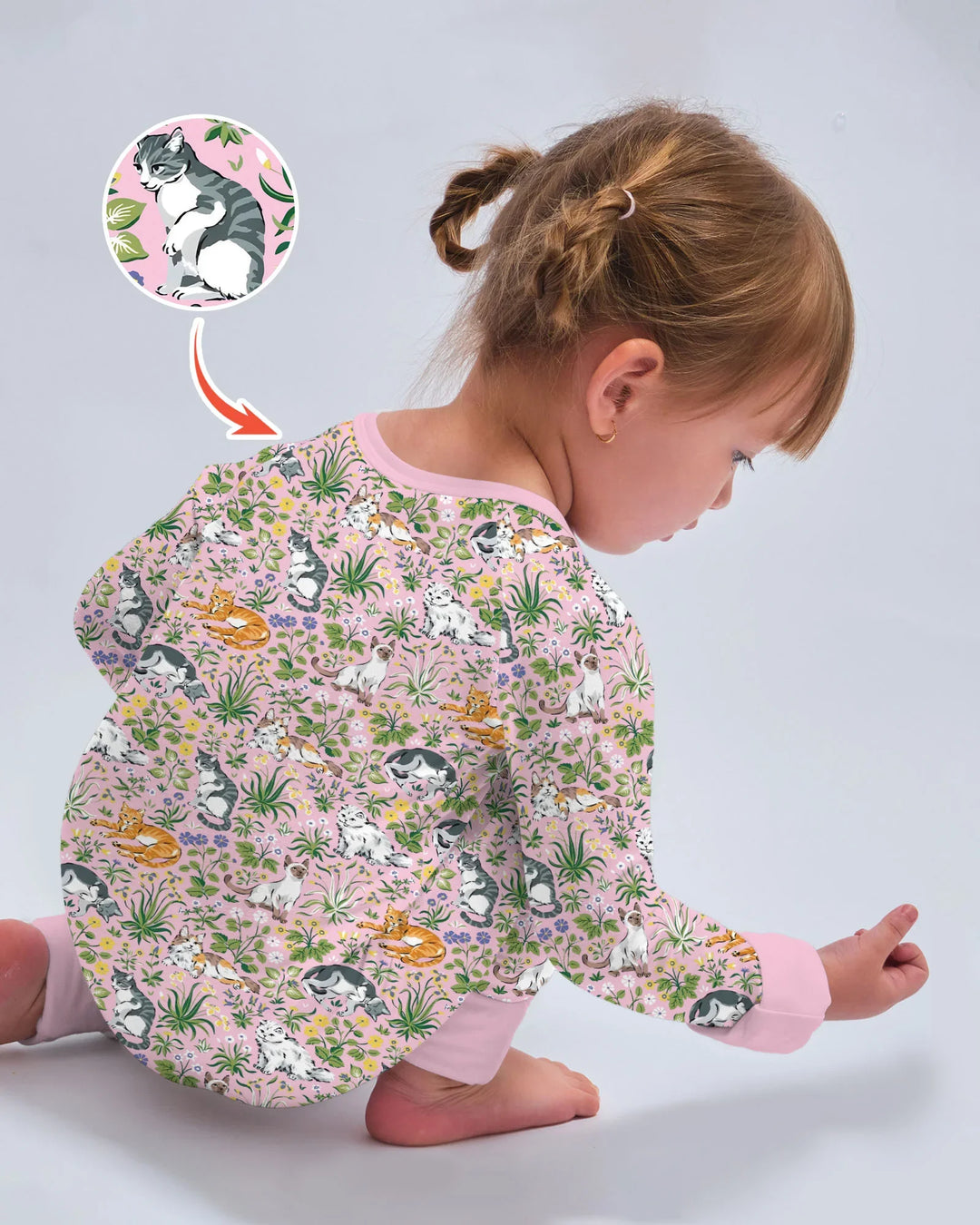 Gerippte Babykleidung mit individuellem Foto - Weich &amp; Skizzenhaft