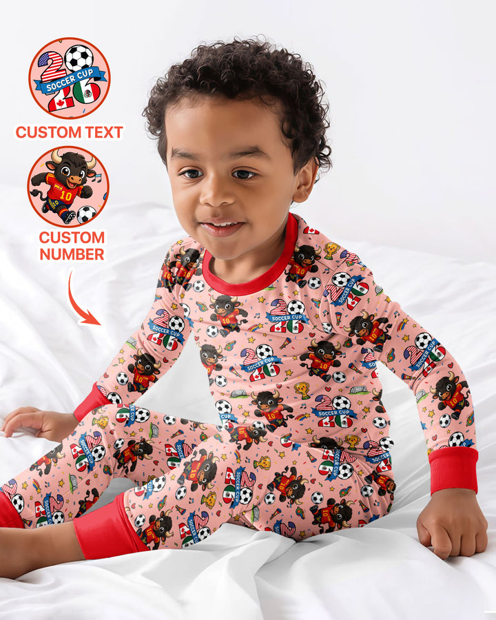 Conjunto de pijama de dos piezas de bambú con mangas largas, plantilla PERSONALIZADA