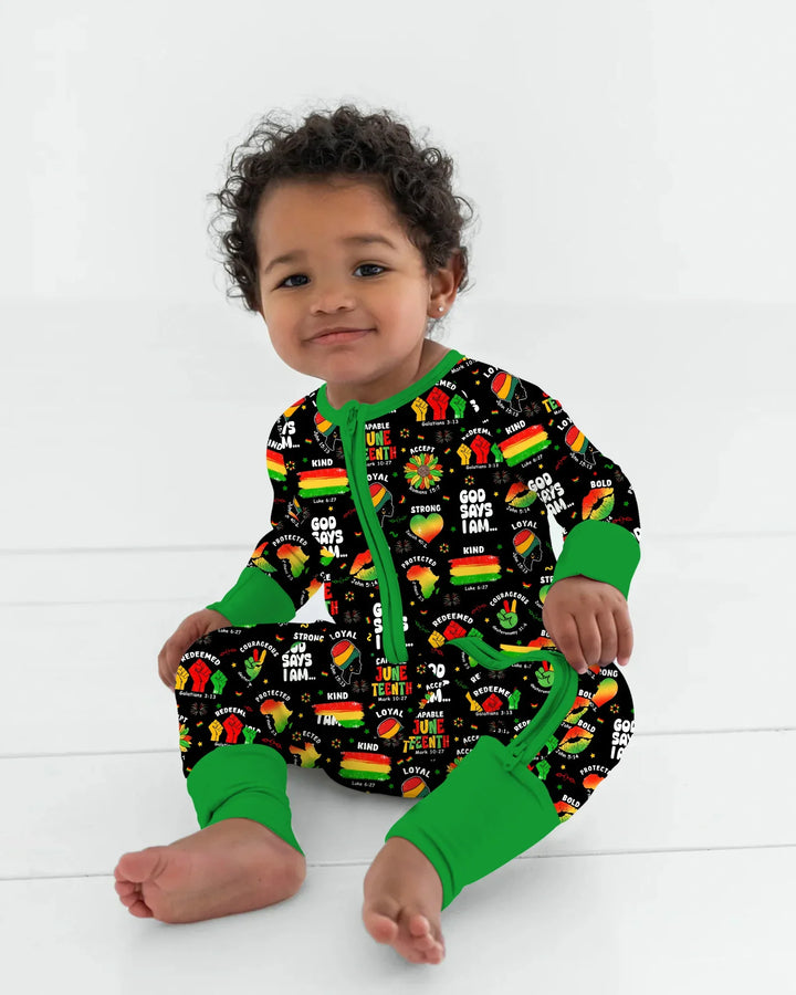 God Says I Am Juneteenth Blessings Bamboo Convertible Zippy