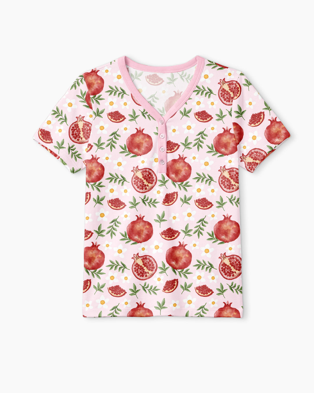 Pomegranate Garden Joy Family Matching Bamboo Women Short Sleeve Short Pajama Set