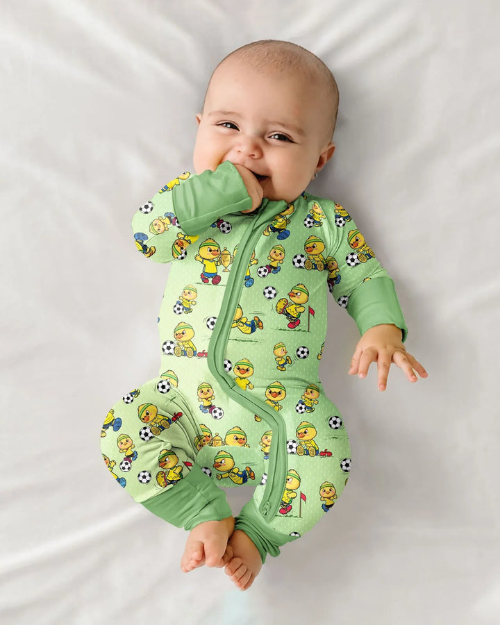 Brasil Soccer Fan Family Matching Bamboo Convertible Zippy