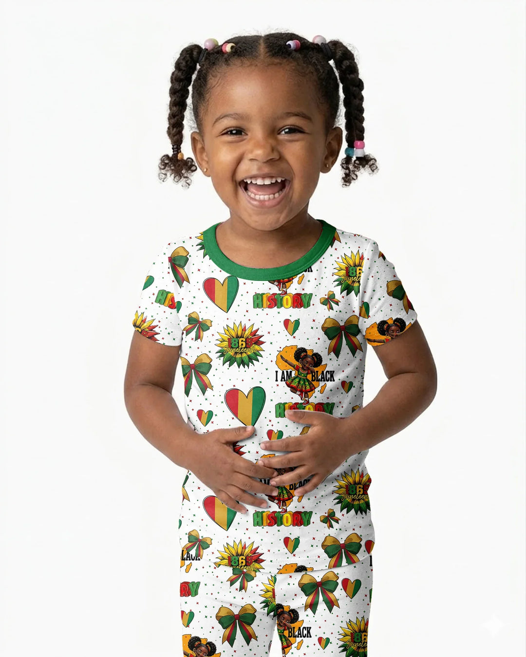 Zweiteiliges, kurzärmliges Pyjama-Set mit Marienkäfern