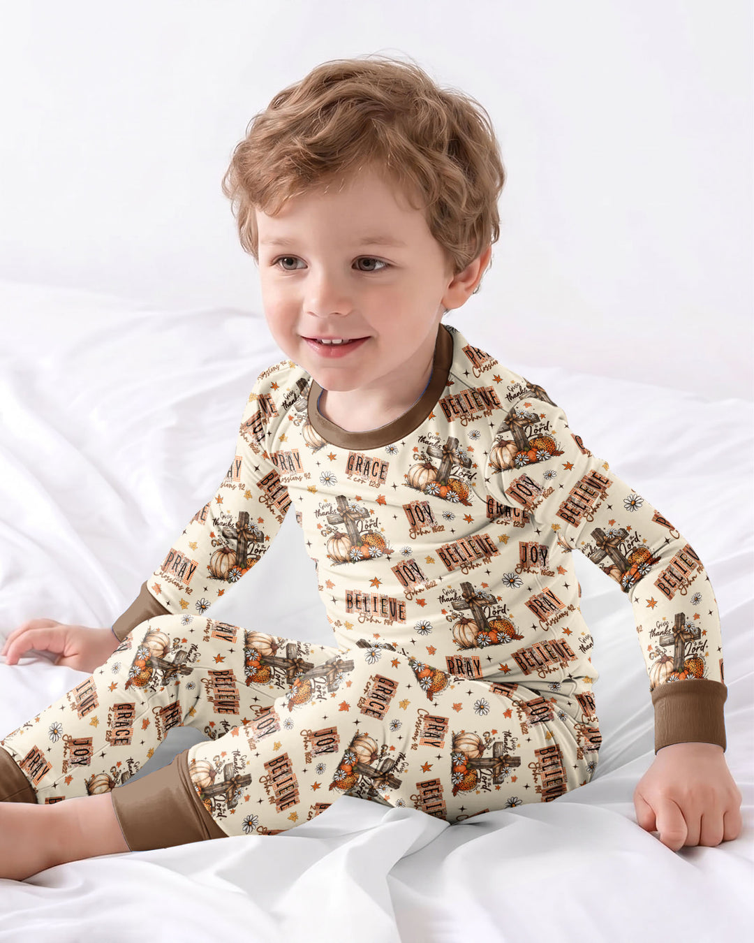 Conjunto de pijama de dos piezas de bambú con mangas largas, plantilla PERSONALIZADA