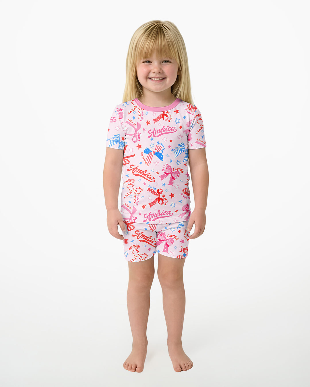 Conjunto de Pijama de Dos Piezas de Bambú con Mangas Cortas y Pantalones Cortos