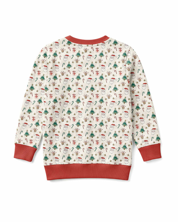 Snowy Santa Bamboo Crewneck Sweatshirt