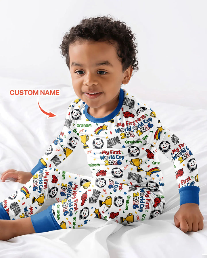 Conjunto de pijama de dos piezas de bambú con mangas largas, plantilla PERSONALIZADA