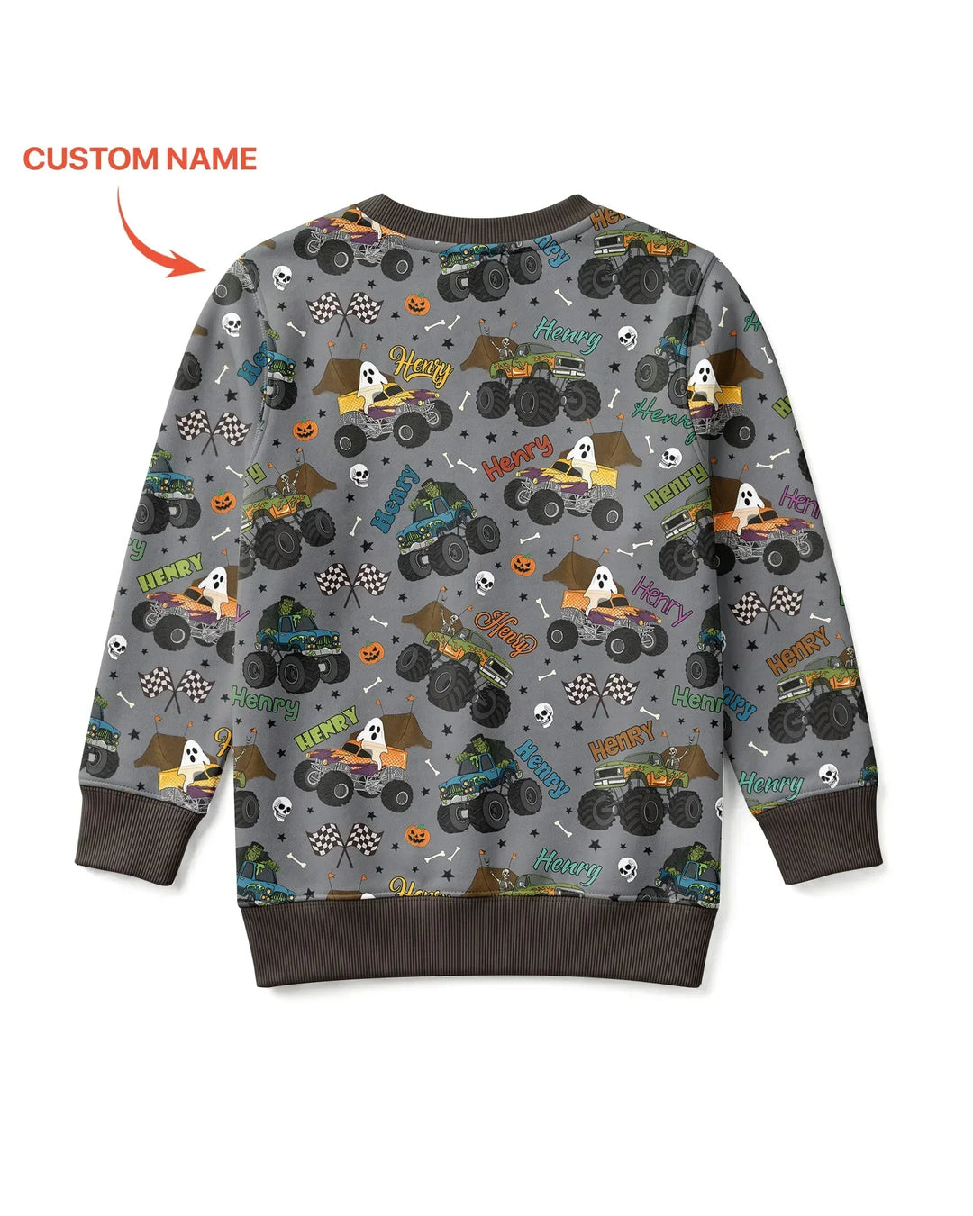 Sudadera de cuello redondo de bambú con plantilla personalizada