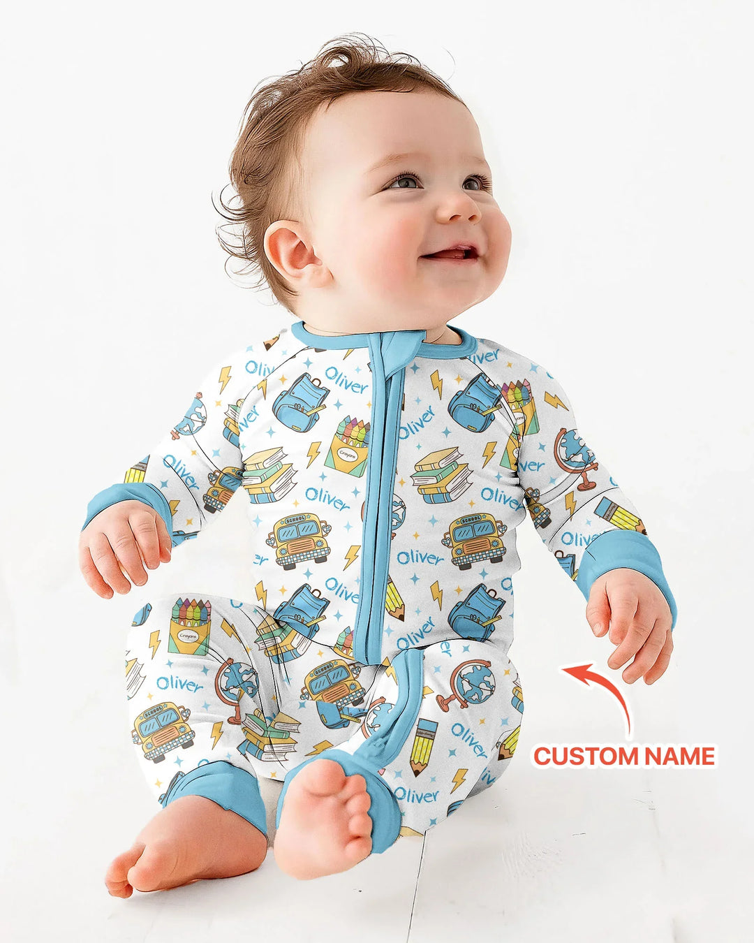 Gerippte Babykleidung mit individuellem Foto - Weich &amp; Skizzenhaft