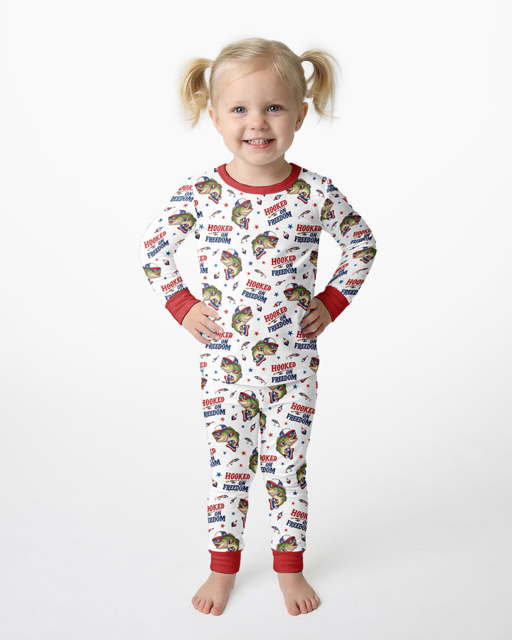 Hooked On Freedom Bamboo Two Piece Long Sleeve Pajama Set