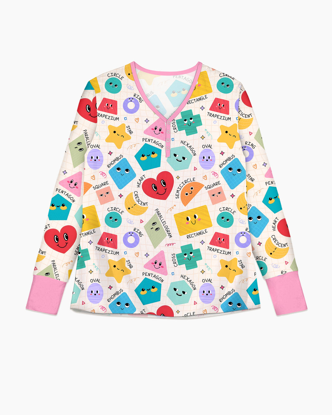 Happy Shape Squad Family Matching Bamboo Women Pajama Set