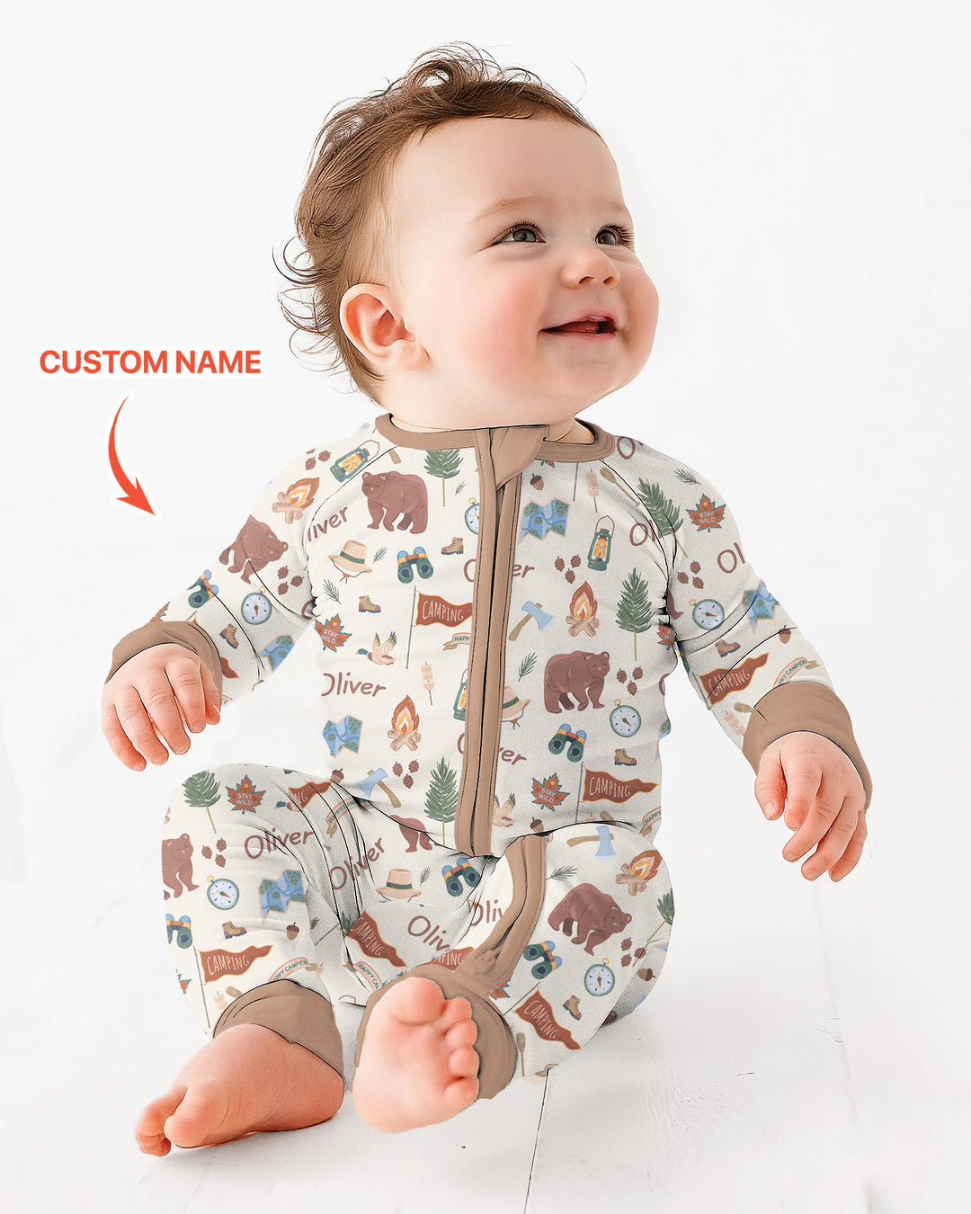 Gerippte Babykleidung mit individuellem Foto - Weich &amp; Skizzenhaft