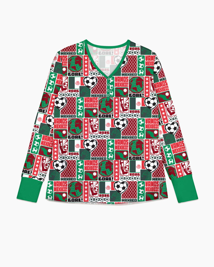 Plantilla de conjunto de pijama de mujer de bambú
