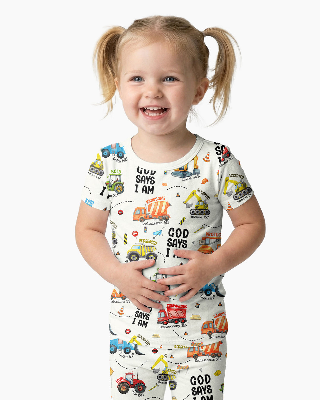 God Says I Am Bamboo Two Piece Short Sleeve Pajama Set