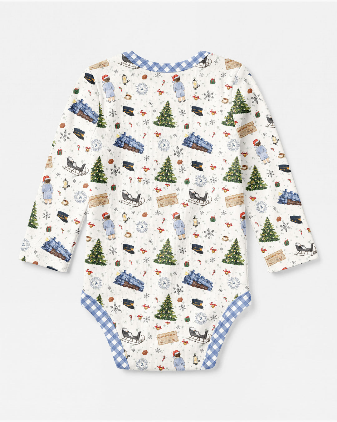 Custom Name North Pole Adventure Bamboo Bodysuit