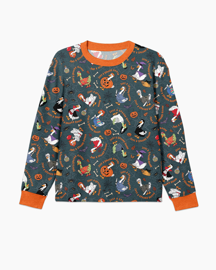 Just A Spooky Goose Family Matching Bamboo Men's Pajama Set