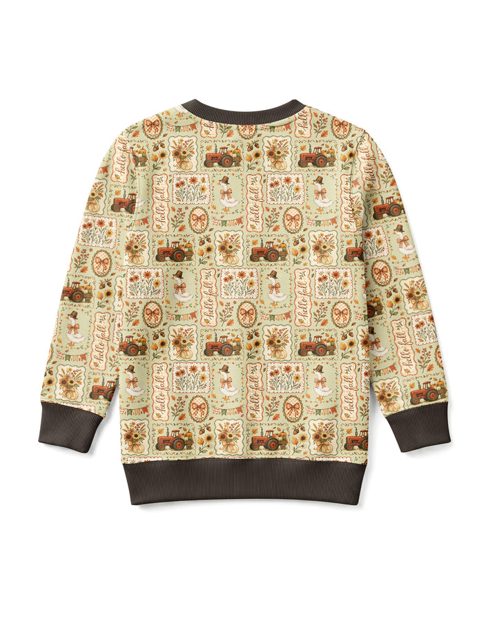 Farmhouse Fall Goose Family Matching Bamboo Crewneck Sweatshirt