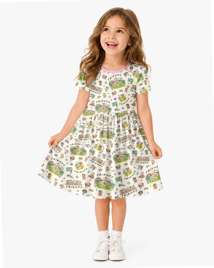 School Friends Forever Bamboo Twirl Dress