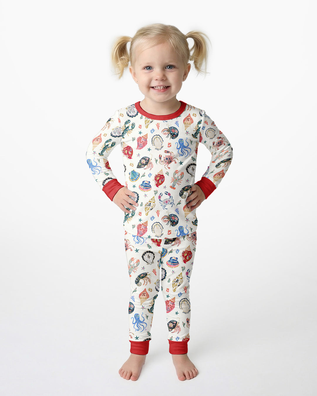 Preppy Coastal Bamboo Two Piece Long Sleeve Pajama Set