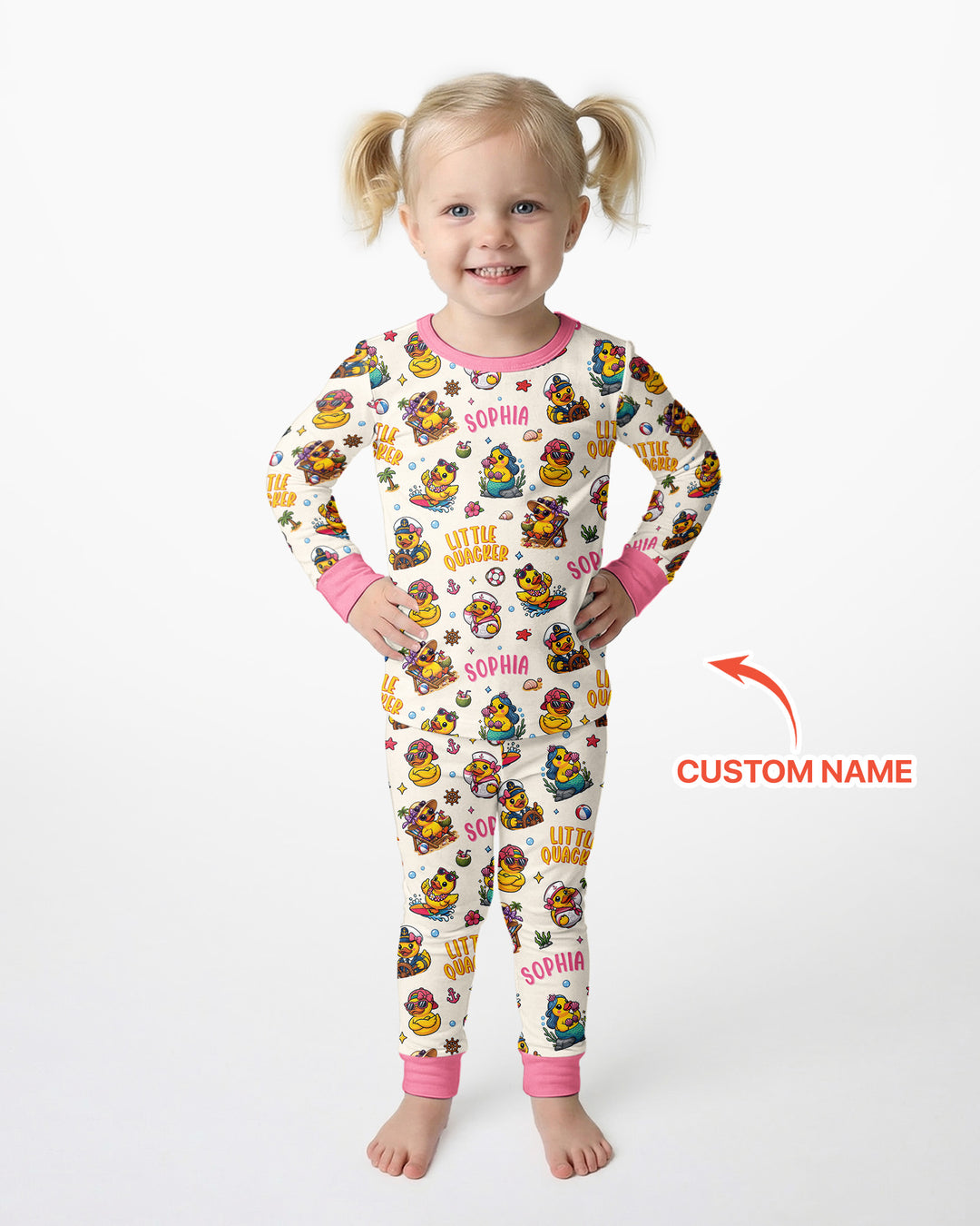 Little Quacker Bamboo Two Piece Long Sleeve Pajama Set
