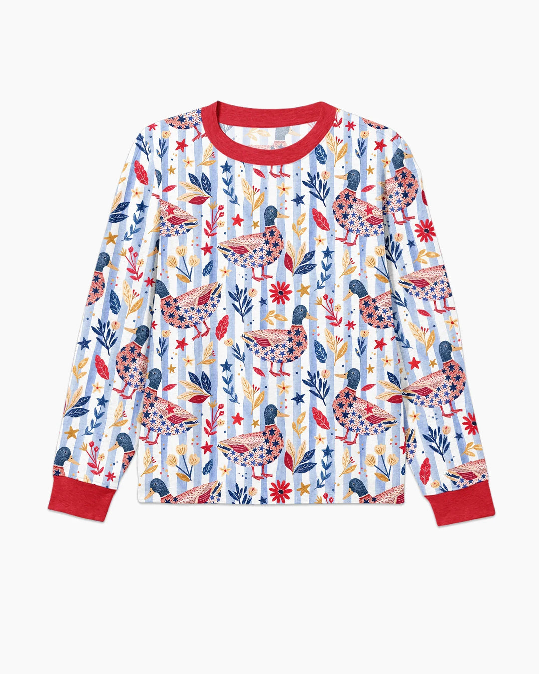 Patriotic Mallard Duck Bamboo Men's Pajama Set