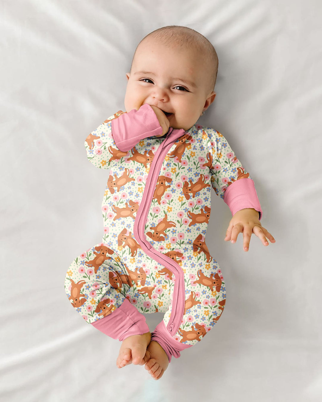 Dachshund Blooms Family Matching Bamboo Convertible Zippy