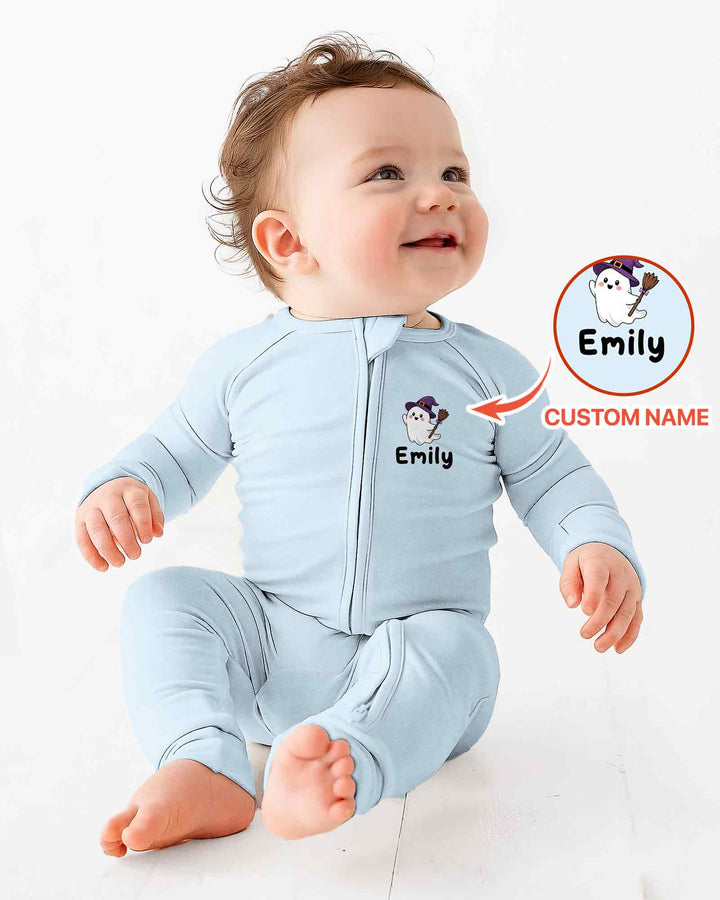 Personalized Spooky One Baby Boo Halloween First Birthday Bamboo Convertible Zippy