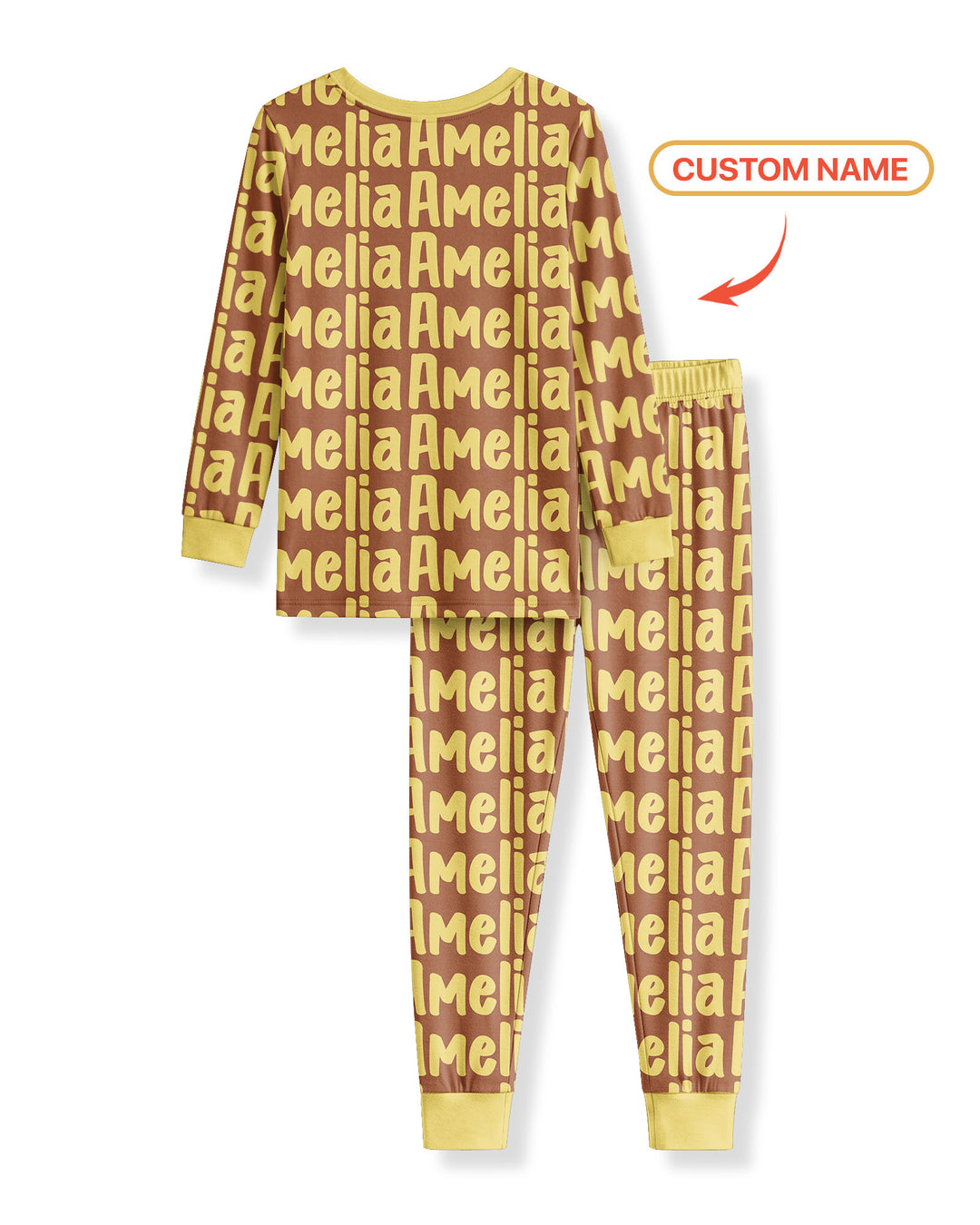 Little Letters Bamboo Two Piece Long Sleeve Pajama Set Bamboo Two Piece Long Sleeve Pajama Set
