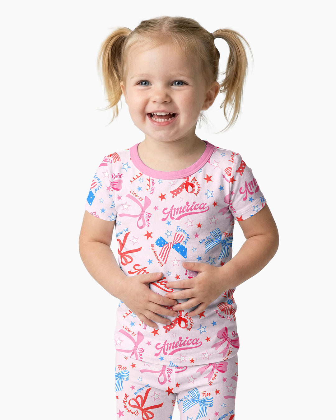 Zweiteiliges, kurzärmliges Pyjama-Set mit Marienkäfern