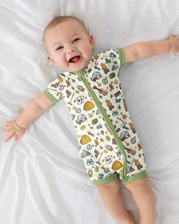 Love Camping Matching Family Bamboo Shorty Zippy