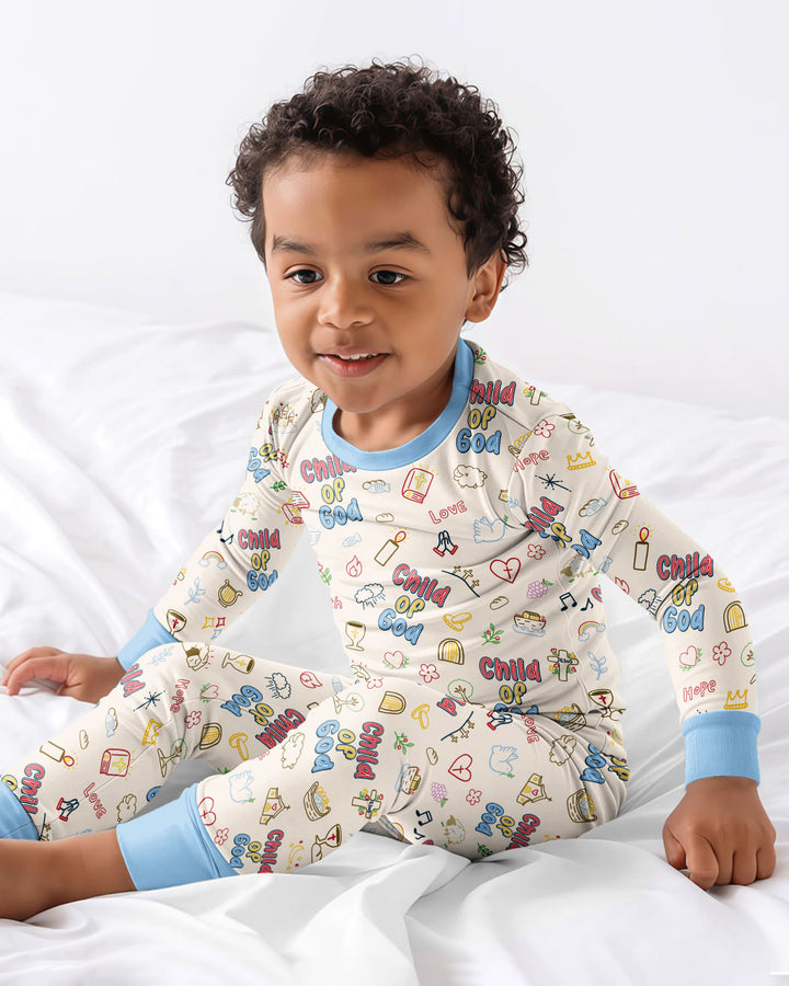 A Child Of God Family Matching Bamboo Two Piece Long Sleeve Pajama Set