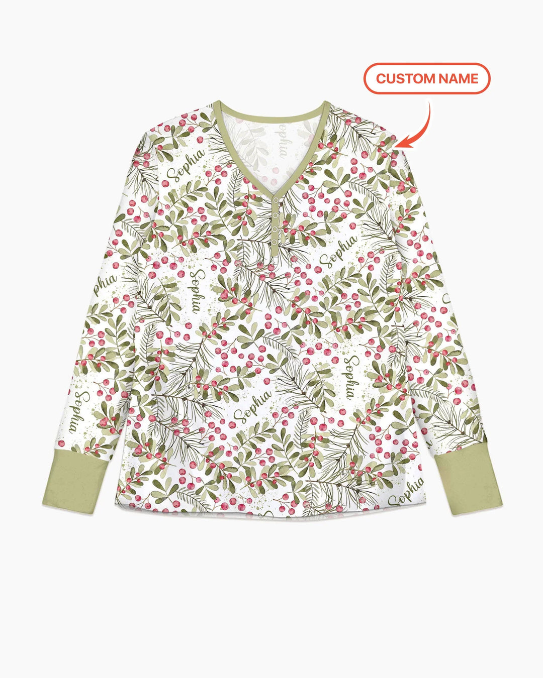 Benutzerdefinierter Name Geburtsmonatsblumen Bambus Damen Schlafanzug-Set
