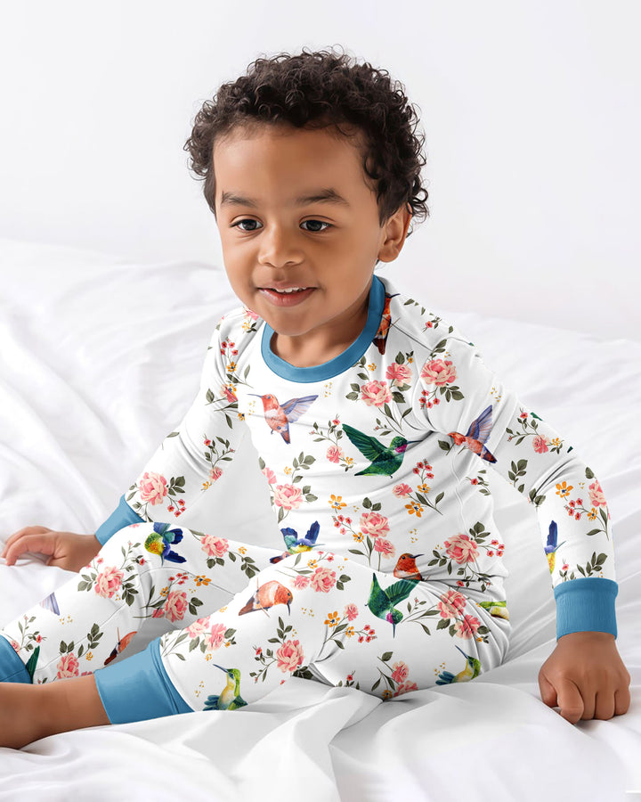 Conjunto de pijama de dos piezas de bambú con mangas largas, plantilla PERSONALIZADA