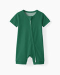 Emerald Bamboo Shorty Zippered Romper