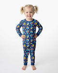 Hanukkah Tie Dye Matching Family Bamboo Two Piece Long Sleeve Pajama Set