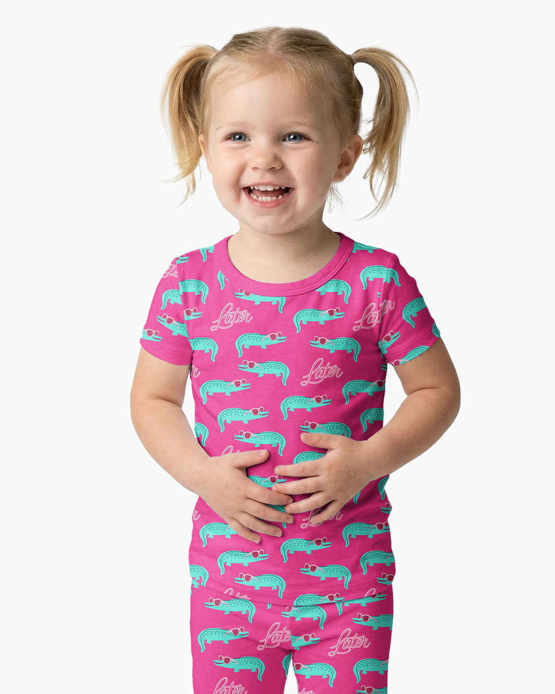 Later Gator Bamboo Two Piece Short Sleeve Pajama Set
