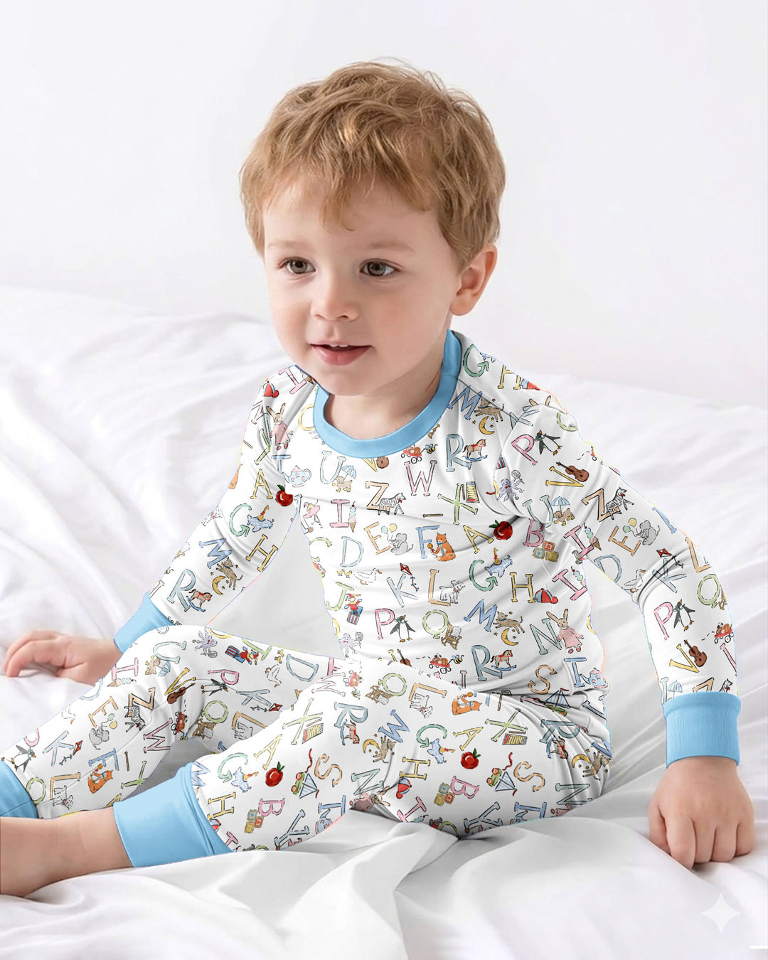 ABC Whimsy Bamboo Two Piece Long Sleeve Pajama Set