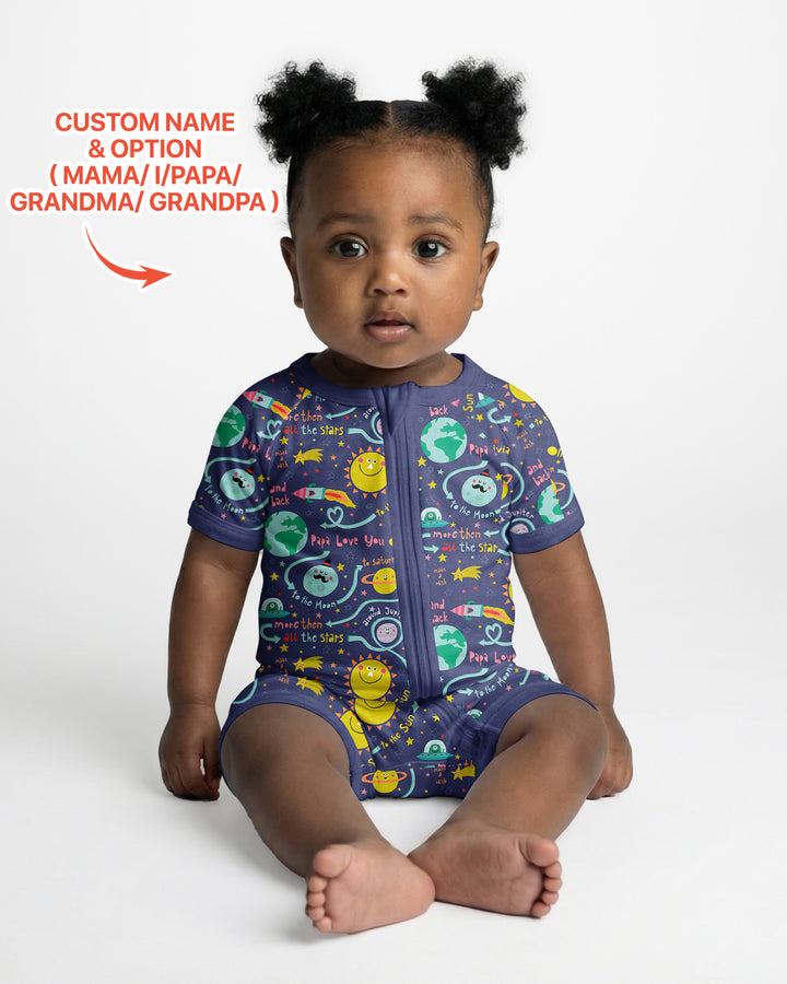 Love to the Moon and Back  Bamboo Shorty Zippy