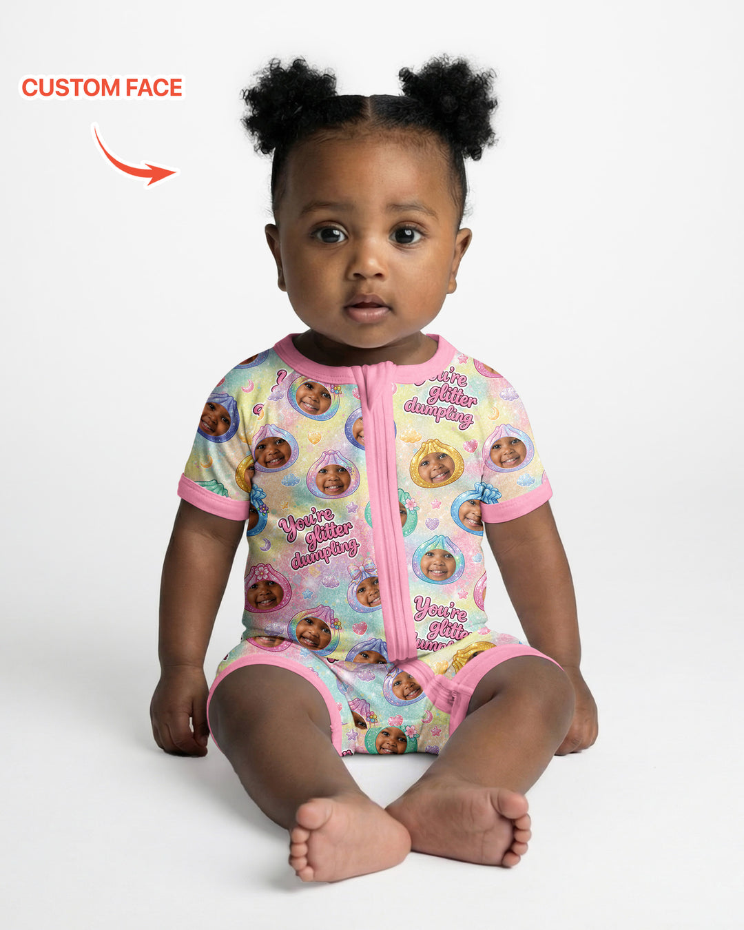 Plantilla PERSONALIZADA de Bambú Pijama Corto con Cremallera
